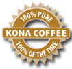 100% Pure Kona Coffee label